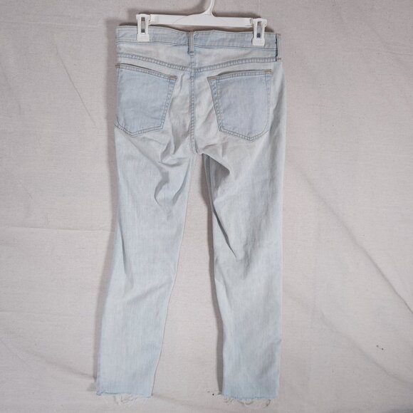 Rag & Bone Womens Low Rise Slim Boyfriend Jeans 26 Light Wash Distressed Raw Hem - Picture 2 of 16